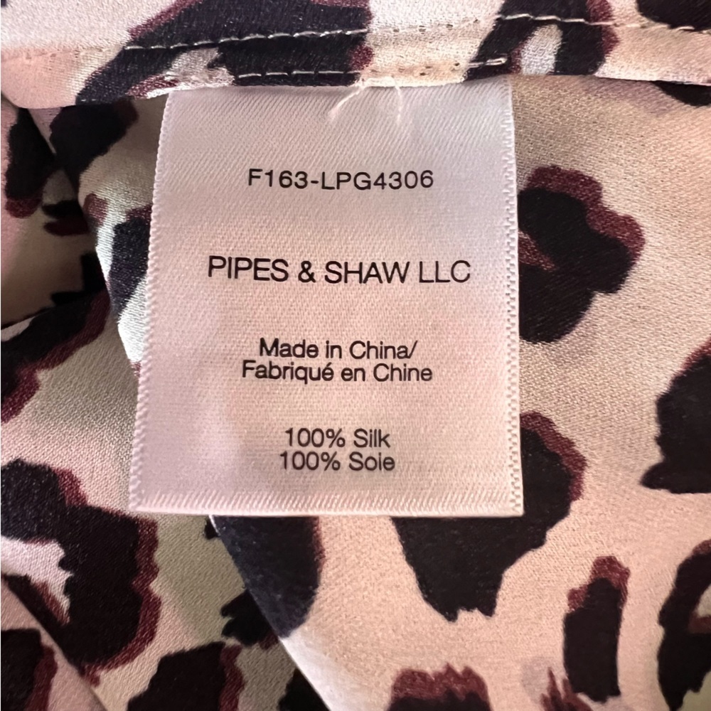 Veronica Beard | 100% silk Harmony Animal-Print Pintucked Blouse, Size 10 EUC​ - Picture 2 of 11